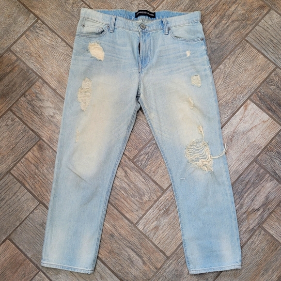 Express Jeans Express Light Wash Boyfriend Jeans Poshmark